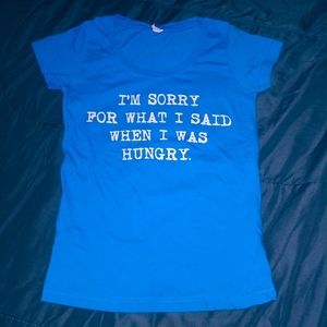 I'm sorry for what I said when I was hungry